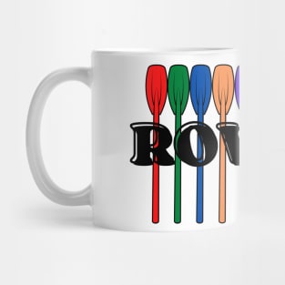 Rowing oars with text Mug